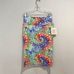 LuLaRoe | Cassie Floral Tie Dye Skirt